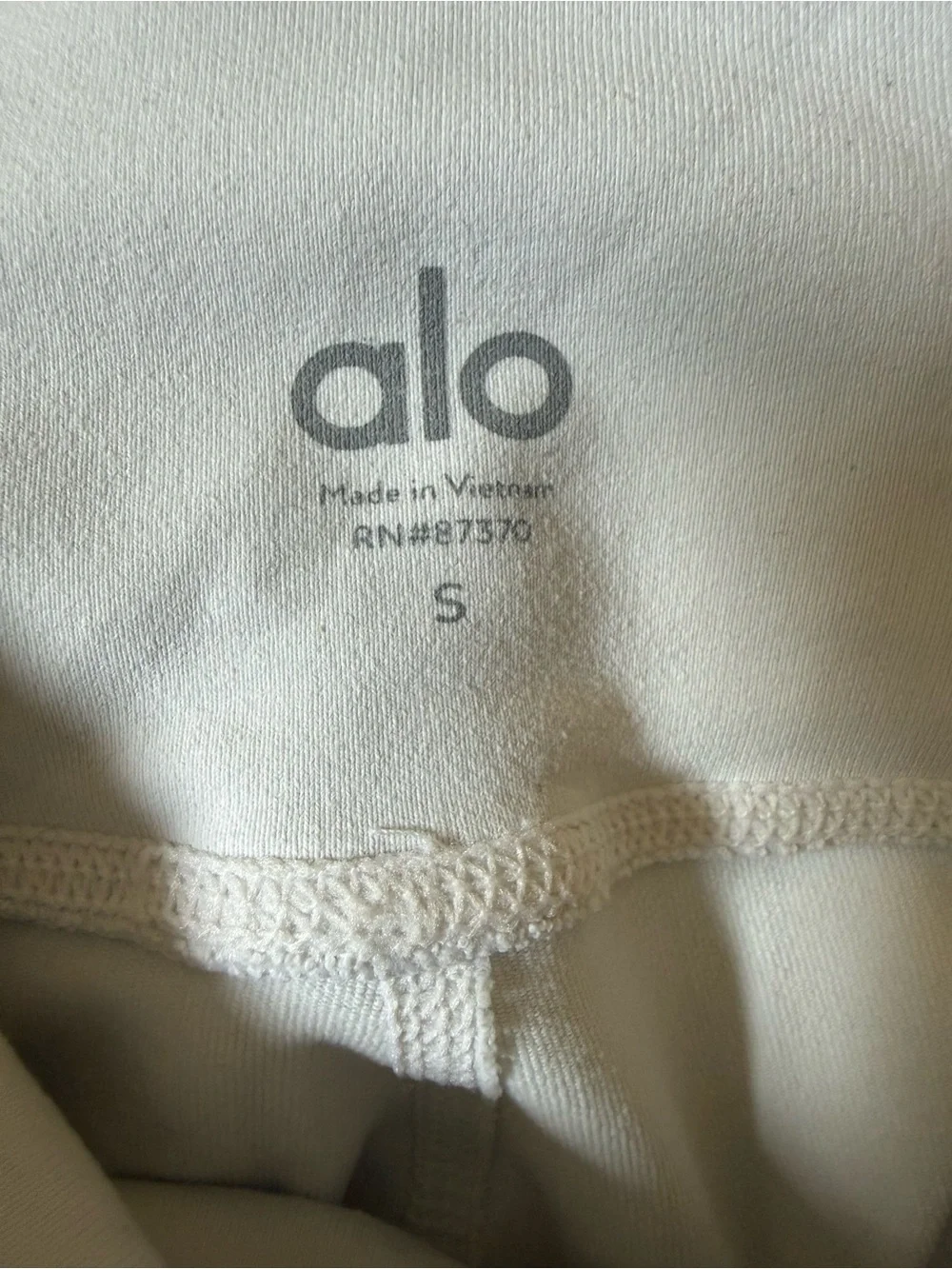Alo Yoga White High-Waist Full Length Dash Leggings Size Small